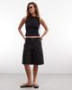 Weekday Weekday carpenter shorts in washed black - 1