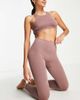 Weekday Weekday Celestia yoga seamless leggings in mocha-Brown - 1