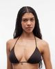 Weekday Weekday charm tie bikini top in dark brown - part of a set - 1
