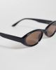 Weekday Weekday chunky oval sunglasses with brown lens in black - 2