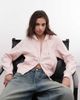 Weekday Weekday cropped hoodie in washed pink - 1