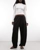 Weekday Weekday cuffed sweatpants in black - 2