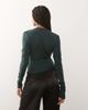 Weekday Weekday deep halter neck long sleeve top in petrol green - exclusive to ASOS - 2