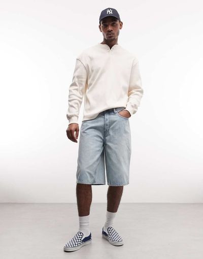 Weekday Weekday denim jorts in light blue
