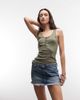 Weekday Weekday denim mini skirt with frayed hem in light blue wash - 2