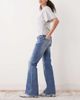 Weekday Weekday distressed bootcut flared jeans in mid blue - 3