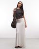 Weekday Weekday drapey maxi skirt in off-white - 3
