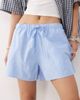 Weekday Weekday elastic waist shorts in blue - 2