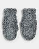 Weekday Weekday faux shearling mittens in gray melange - 1