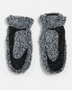 Weekday Weekday faux shearling mittens in gray melange - 2