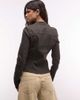 Weekday Weekday fitted zip through jacket in dark gray - 3