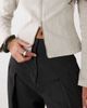 Weekday Weekday fitted zip through jacket in light mole-Brown - 3