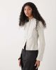 Weekday Weekday fitted zip through jacket in light mole-Brown - 4