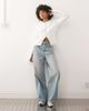 Weekday Weekday fitted zip up cardigan with sleeve zip detailing in off white - 4