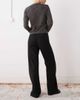Weekday Weekday flared suiting pants with side zip in black - 3