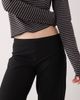 Weekday Weekday flared suiting pants with side zip in black - 4