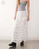 Weekday Weekday frill hem maxi skirt in white - 3