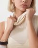 Weekday Weekday funnel neck slim fit top in beige-Neutral - 2