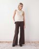 Weekday Weekday funnel neck slim fit top in beige-Neutral - 3