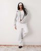 Weekday Weekday funnel neck zip up scub-style hoodie in gray melange - 2