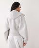 Weekday Weekday funnel neck zip up scub-style hoodie in gray melange - 4