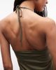 Weekday Weekday halter neck mini dress in khaki green - exclusive to ASOS - 3