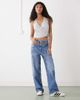 Weekday Weekday halter neck wrap top in heather gray - 1