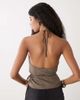 Weekday Weekday halter wrap top in mole-Brown - 3