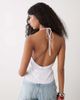 Weekday Weekday halter wrap top in white - 3