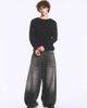Weekday Weekday Henley long sleeve ribbed T-shirt in black - 2