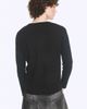 Weekday Weekday Henley long sleeve ribbed T-shirt in black - 4