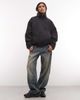 Weekday Weekday high neck track jacket with borg fleece lining in black - 2