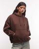 Weekday Weekday hoodie in dark brown - 1