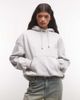 Weekday Weekday hoodie in gray melange - 1