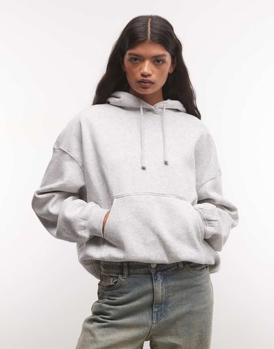 Weekday Weekday hoodie in gray melange