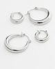 Weekday Weekday hoop earrings 2-pack in silver - 2