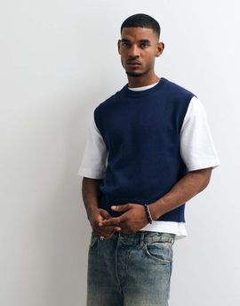 Weekday Weekday knit tank top in dark blue