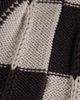Weekday Weekday knitted beanie in dark brown and off-white check - 2