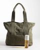 Weekday Weekday large canvas tote bag in washed khaki-Green - 2