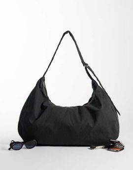 Weekday Weekday large ripstop tote bag in washed black