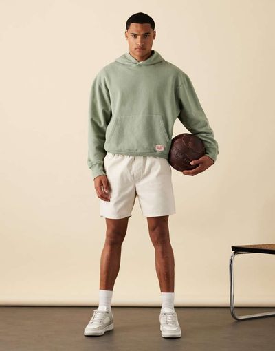 Weekday Weekday linen shorts in beige-Neutral