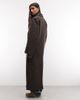 Weekday Weekday Logan wool blend oversized coat in dark brown melange - 4