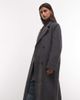 Weekday Weekday Logan wool blend oversized coat in gray melange - 2