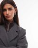 Weekday Weekday Logan wool blend oversized coat in gray melange - 3
