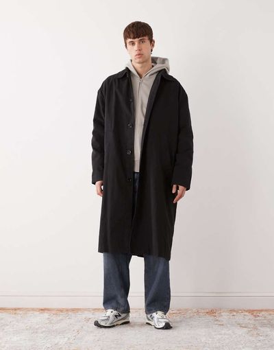 Weekday Weekday longline car coat in black