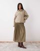 Weekday Weekday loose funnel neck jacket in beige-Brown - 3