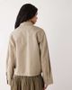 Weekday Weekday loose funnel neck jacket in beige-Brown - 4