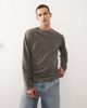 Weekday Weekday lounge relaxed fit long sleeve T-shirt in mole-Gray - 1
