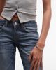 Weekday Weekday low rise slim fit denim shorts in faded blue - 3