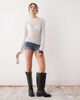 Weekday Weekday low waist denim hot pant shorts in blue - 2